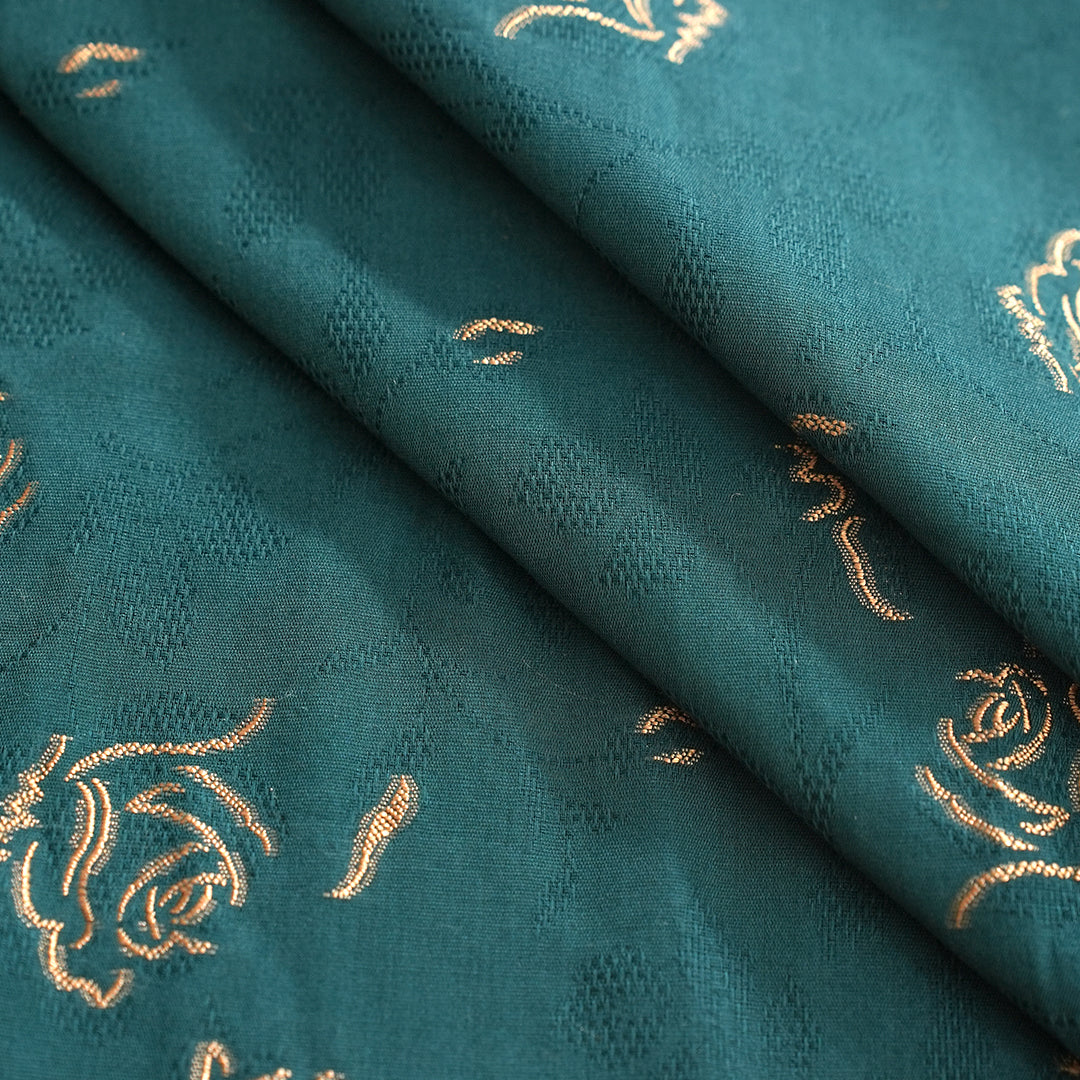 P16-25167-03A – Green Cotton Jacquard Shirt Fabric