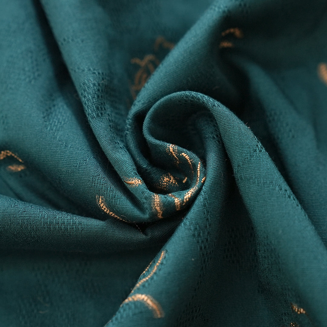 P16-25167-03A – Green Cotton Jacquard Shirt Fabric