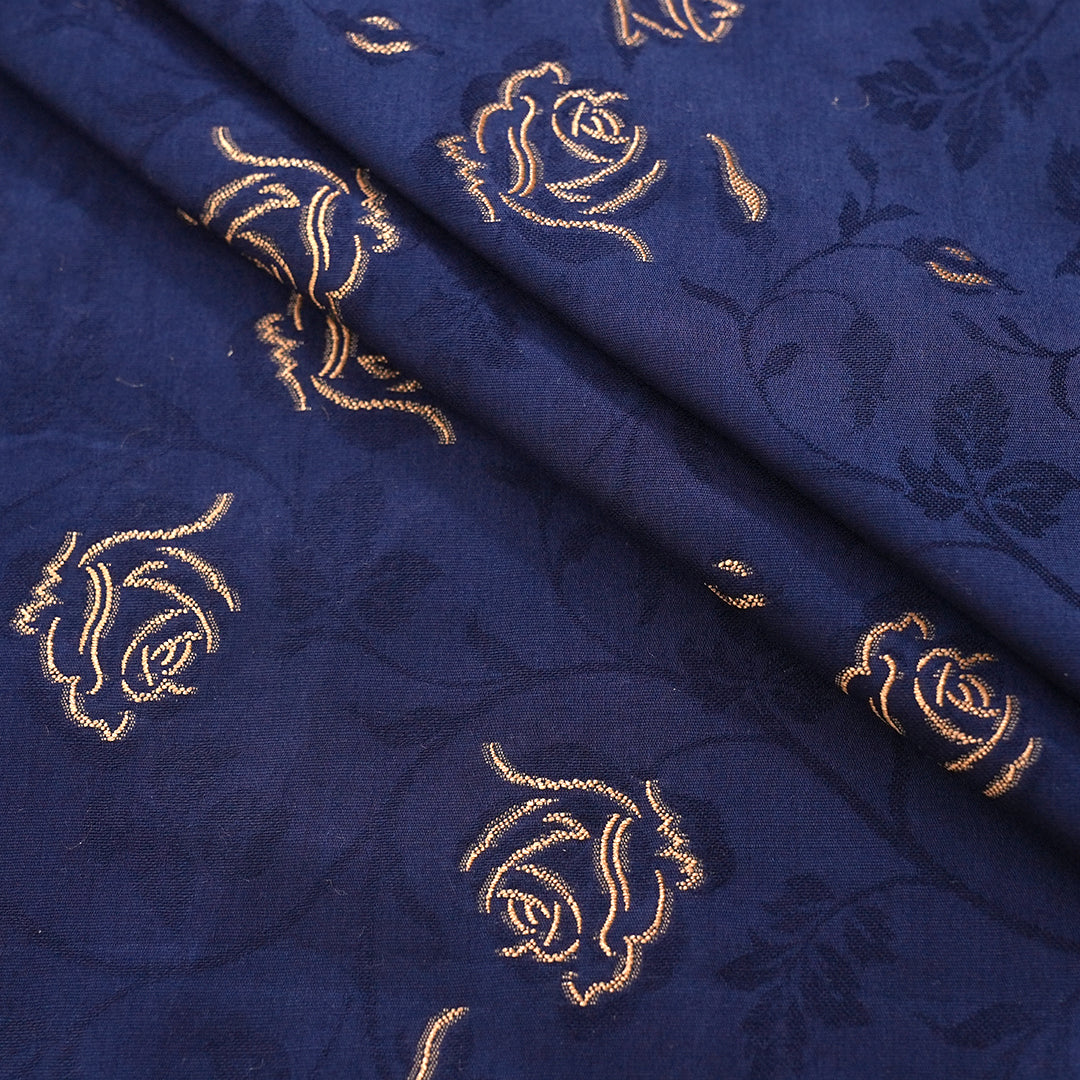 P16-25167-04A – Navy Blue Cotton Jacquard Shirt & Trouser Fabric