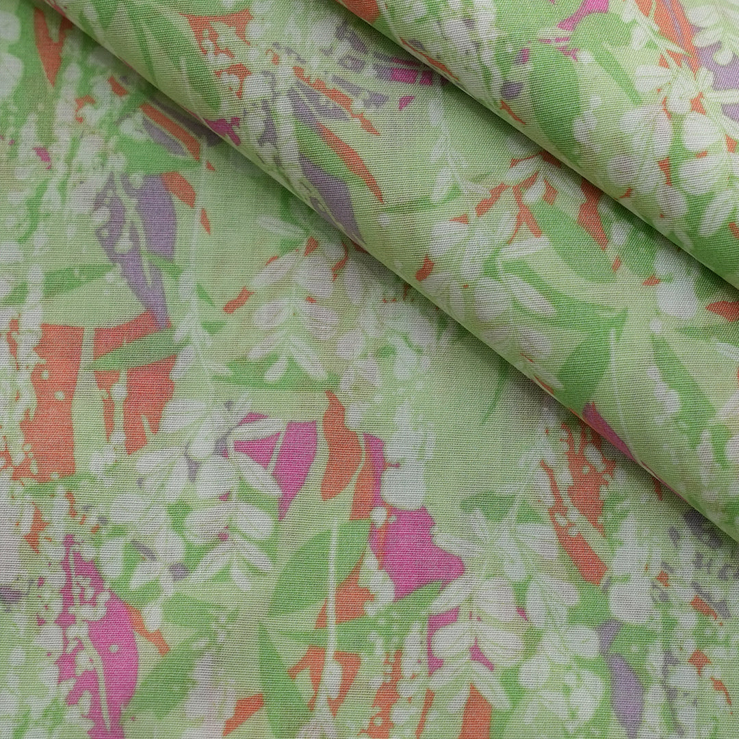 P16-25189-03B – Light Green Printed Lawn Shirt & Trouser Fabric