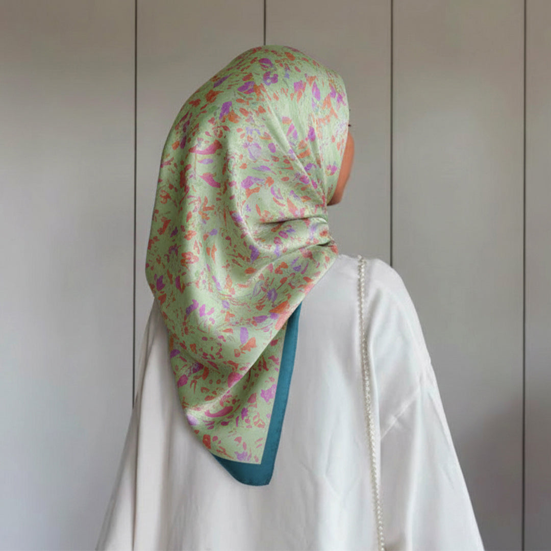 P16-25189-03B – Light Green Printed Lawn Shirt & Trouser Fabric