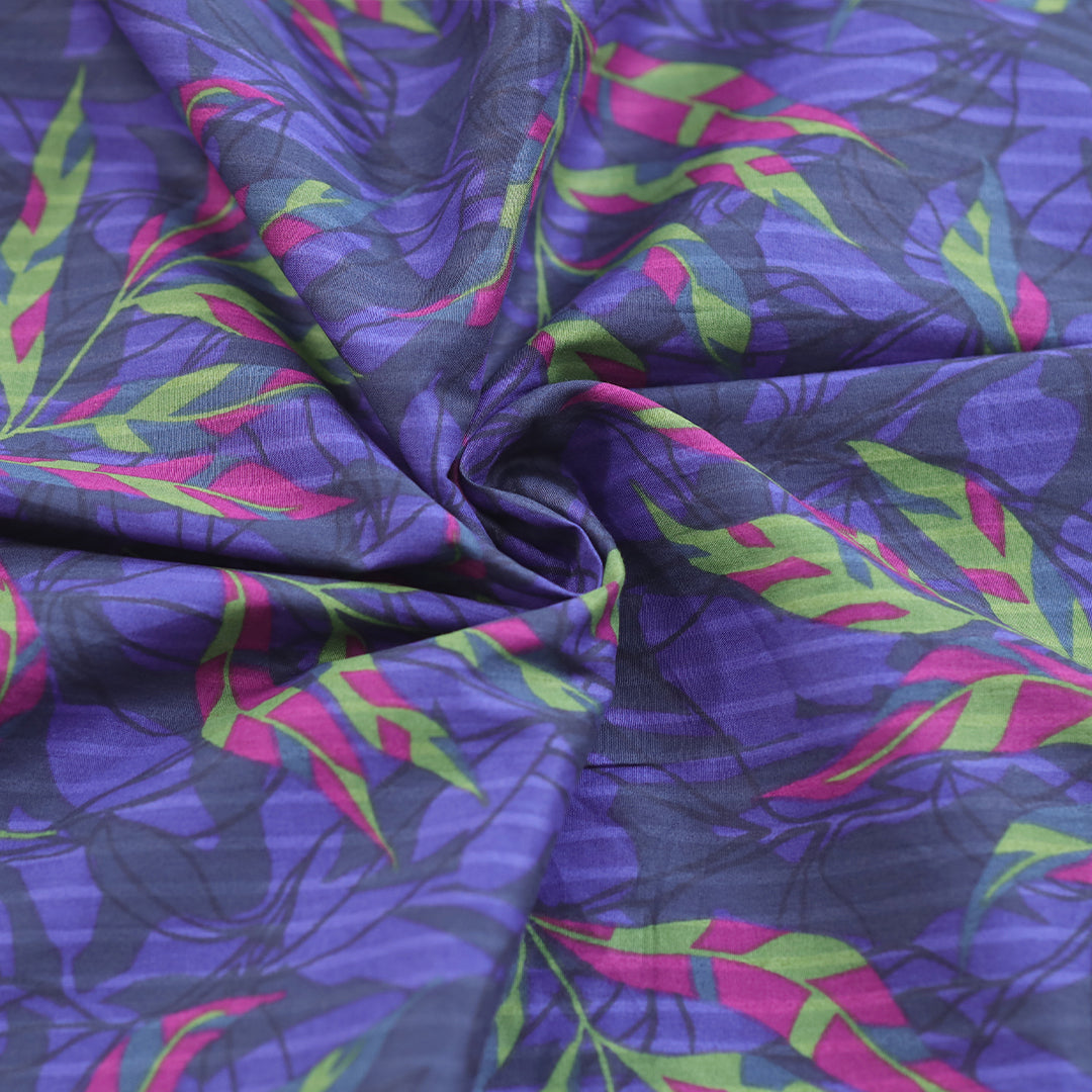 P16-25189-07A – Purple Printed Lawn Shirt Fabric