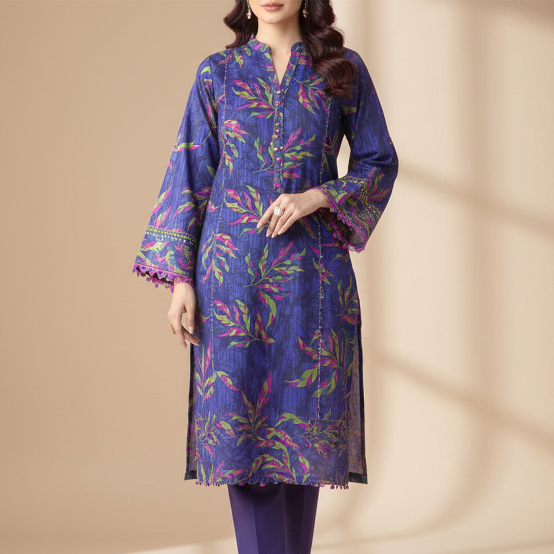 P16-25189-07A – Purple Printed Lawn Shirt Fabric