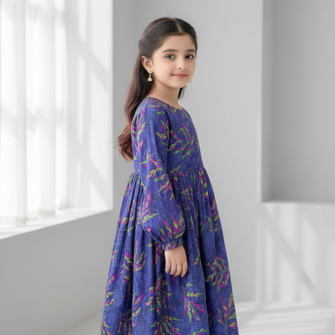 P16-25189-07A – Purple Printed Lawn Shirt Fabric