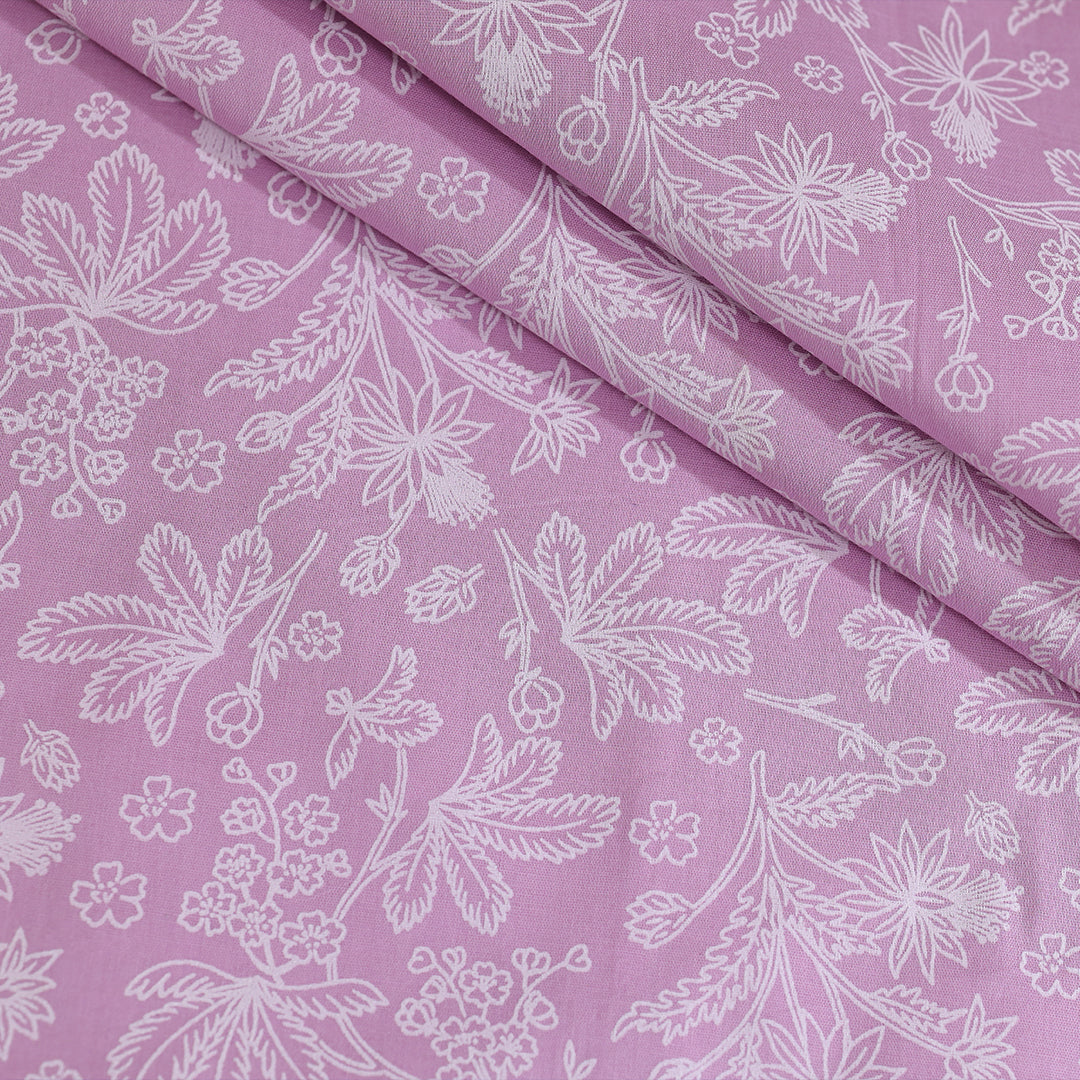 P16-25195-03A – Light Purple Printed Lawn Shirt Fabric