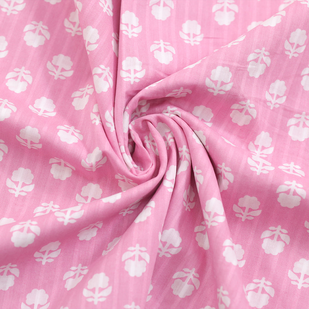 P16-25221-01A – Pink Printed Lawn Shirt Fabric