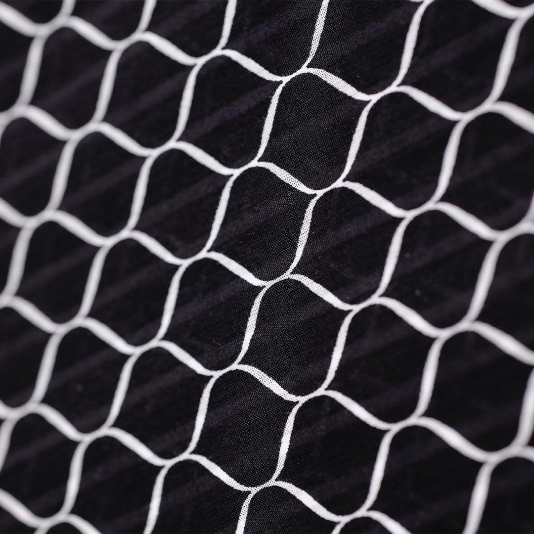 P16-25221-01B – Black Printed Lawn Shirt Fabric