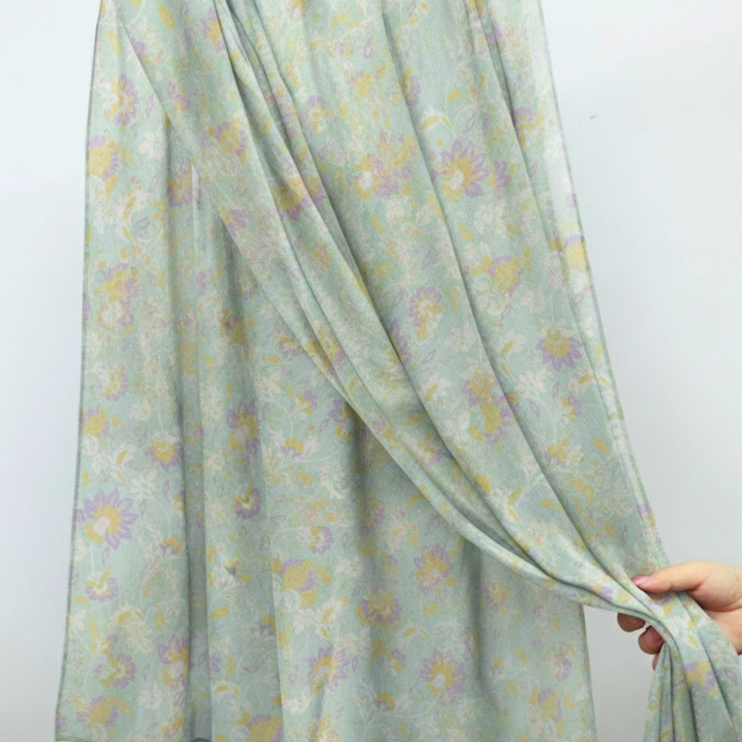 P16-25221-02A – Light Green Printed Lawn Suit Fabric