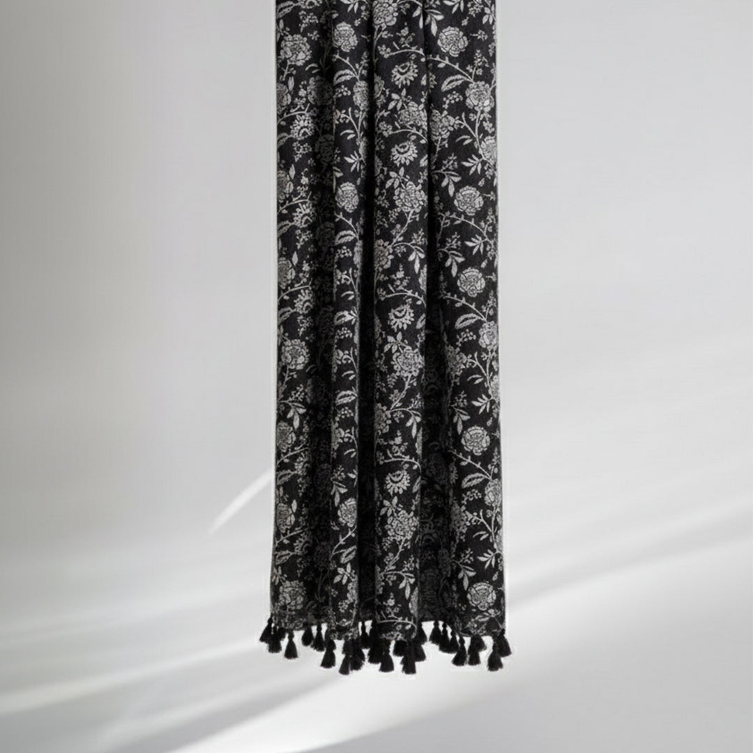 P16-25221-04B – Black Printed Lawn Shirt & Trouser Fabric