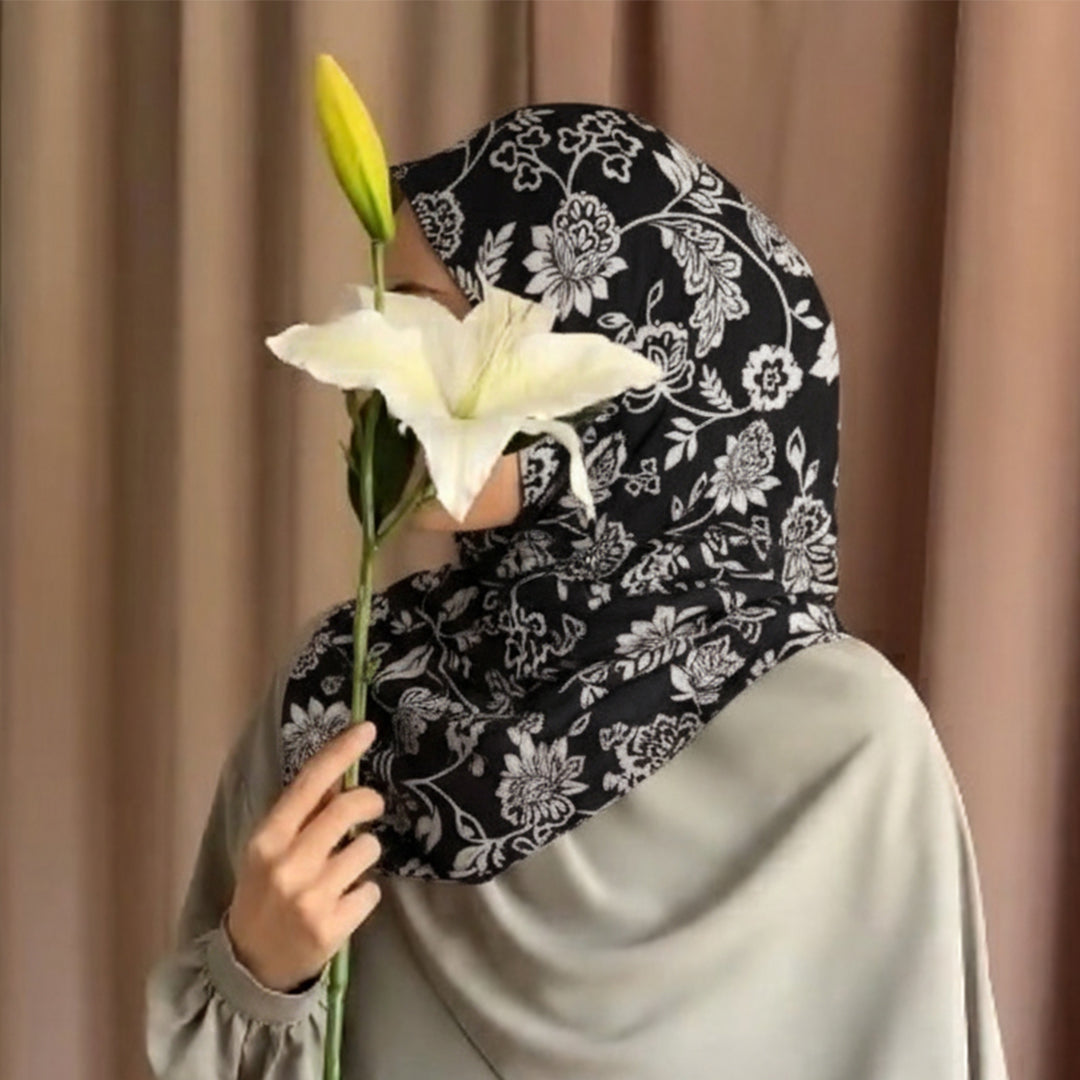 P16-25221-04B – Black Printed Lawn Shirt & Trouser Fabric