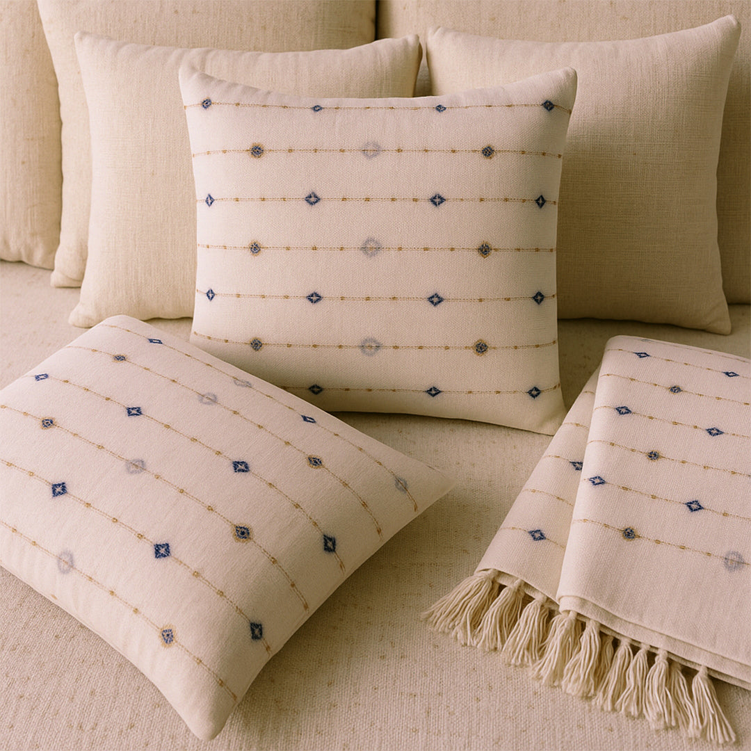 All over Jacquard Greige Fabric - JQ 12367