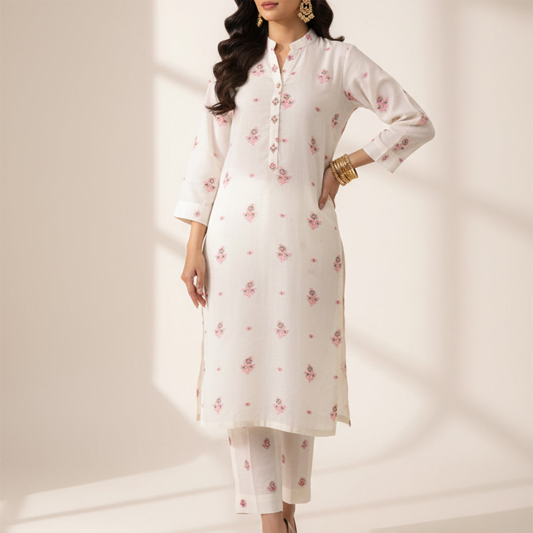 Allover Jacquard Greige Fabric – JQ 12663