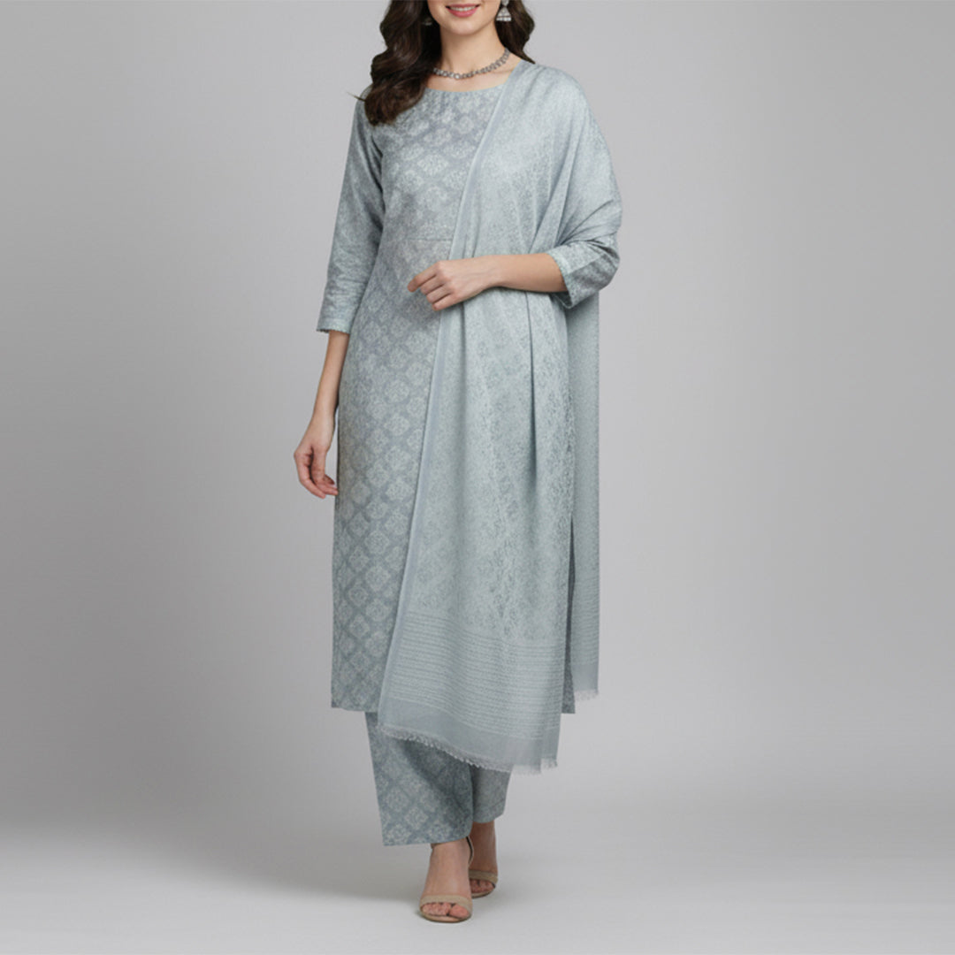 Cotton Self Jacquard Greige Fabric - JQ 13516