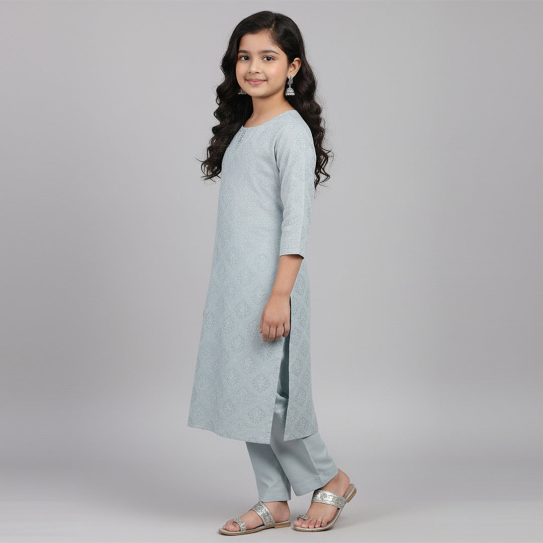 Cotton Self Jacquard Greige Fabric - JQ 13516