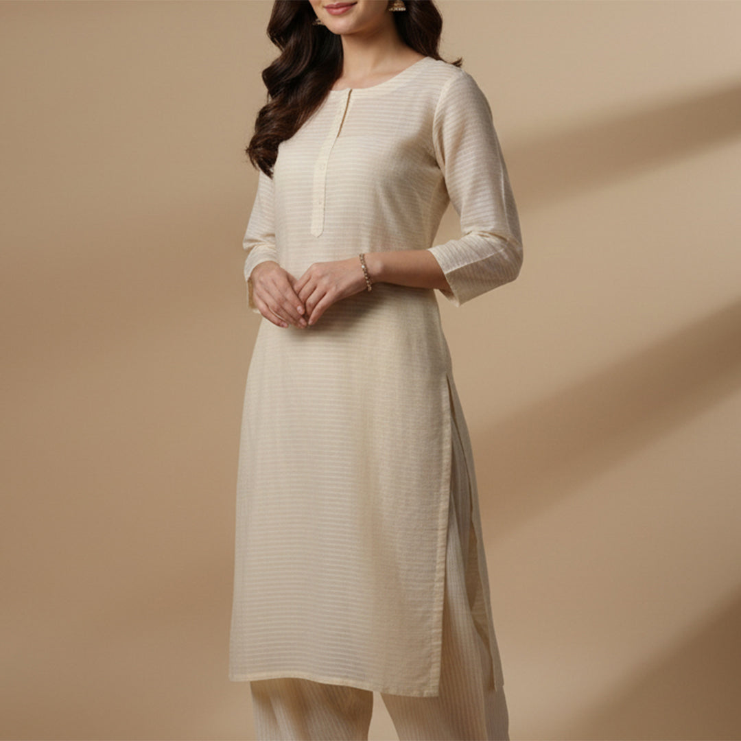 Cotton Self Jacquard Greige Fabric - JQ 5948