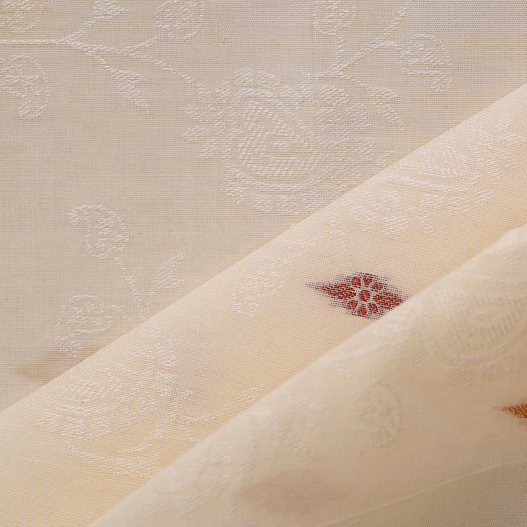 All over Jacquard Greige Fabric - JQ 4867