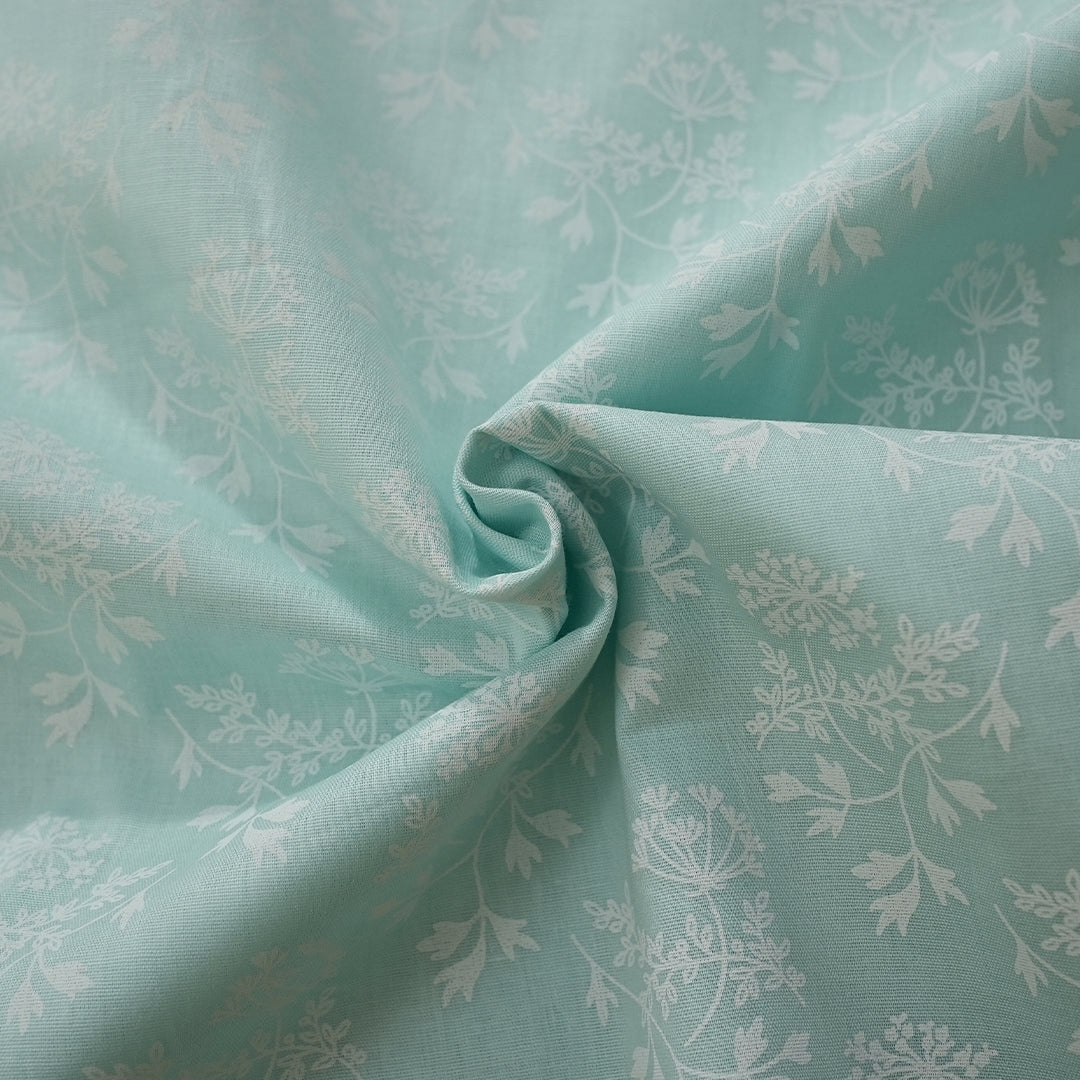 25195-02A – Mint Green Printed Cambic Cotton Shirt Fabric