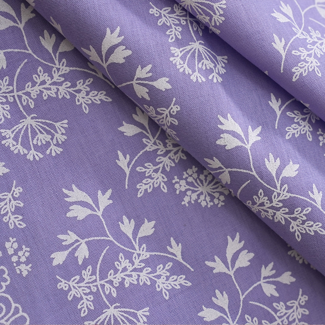 25195-02B – Purple Printed Cambic Cotton Shirt Fabric