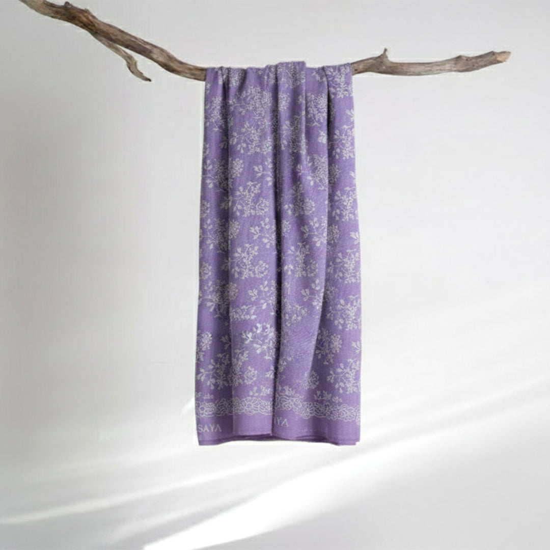 25195-02B – Purple Printed Cambic Cotton Shirt Fabric