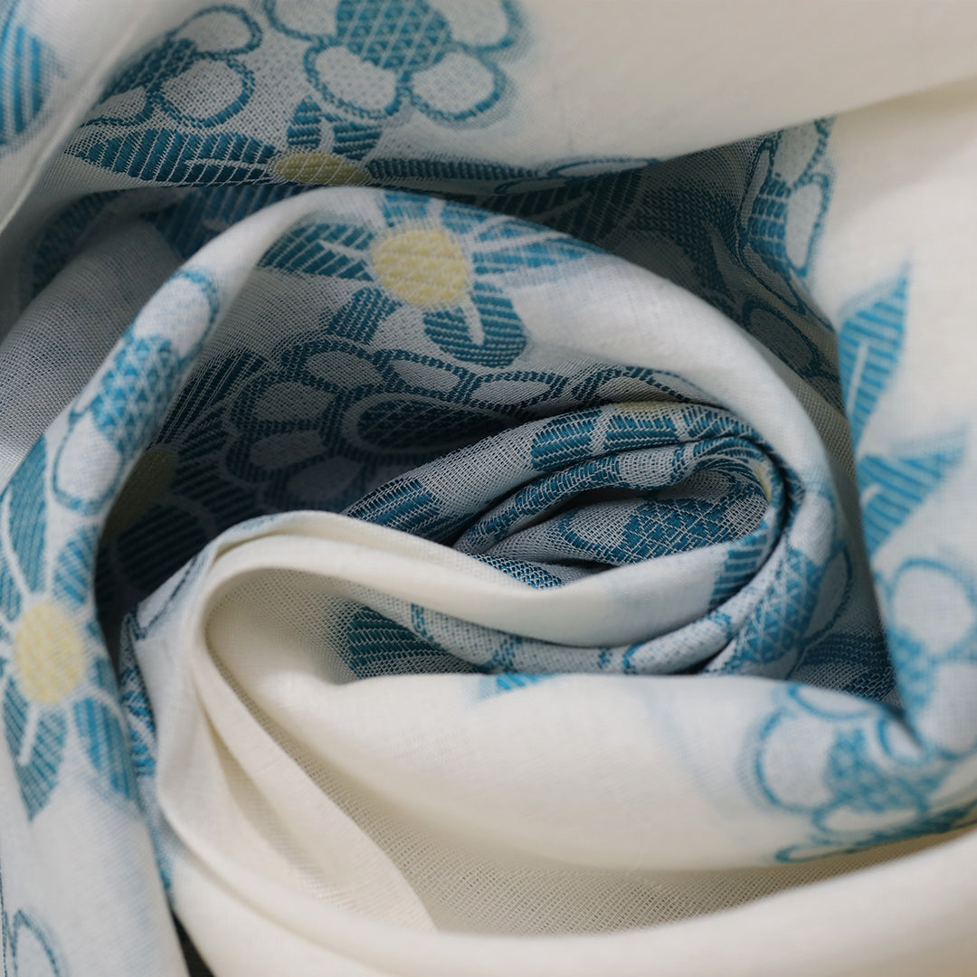 Compose Jacquard Dupatta Greige Fabric - JQ 11602