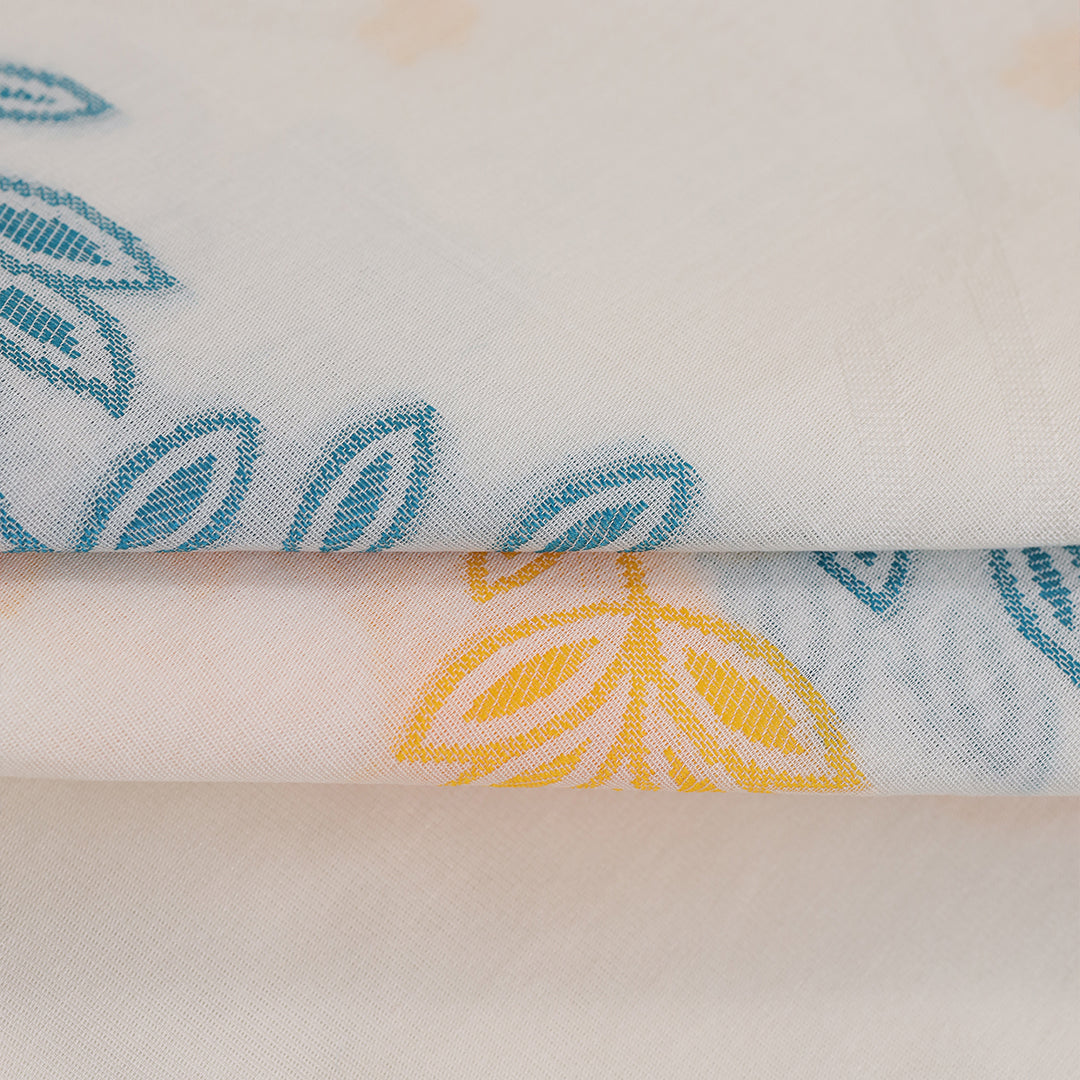 Compose Jacquard Dupatta Greige Fabric – JQ 11514