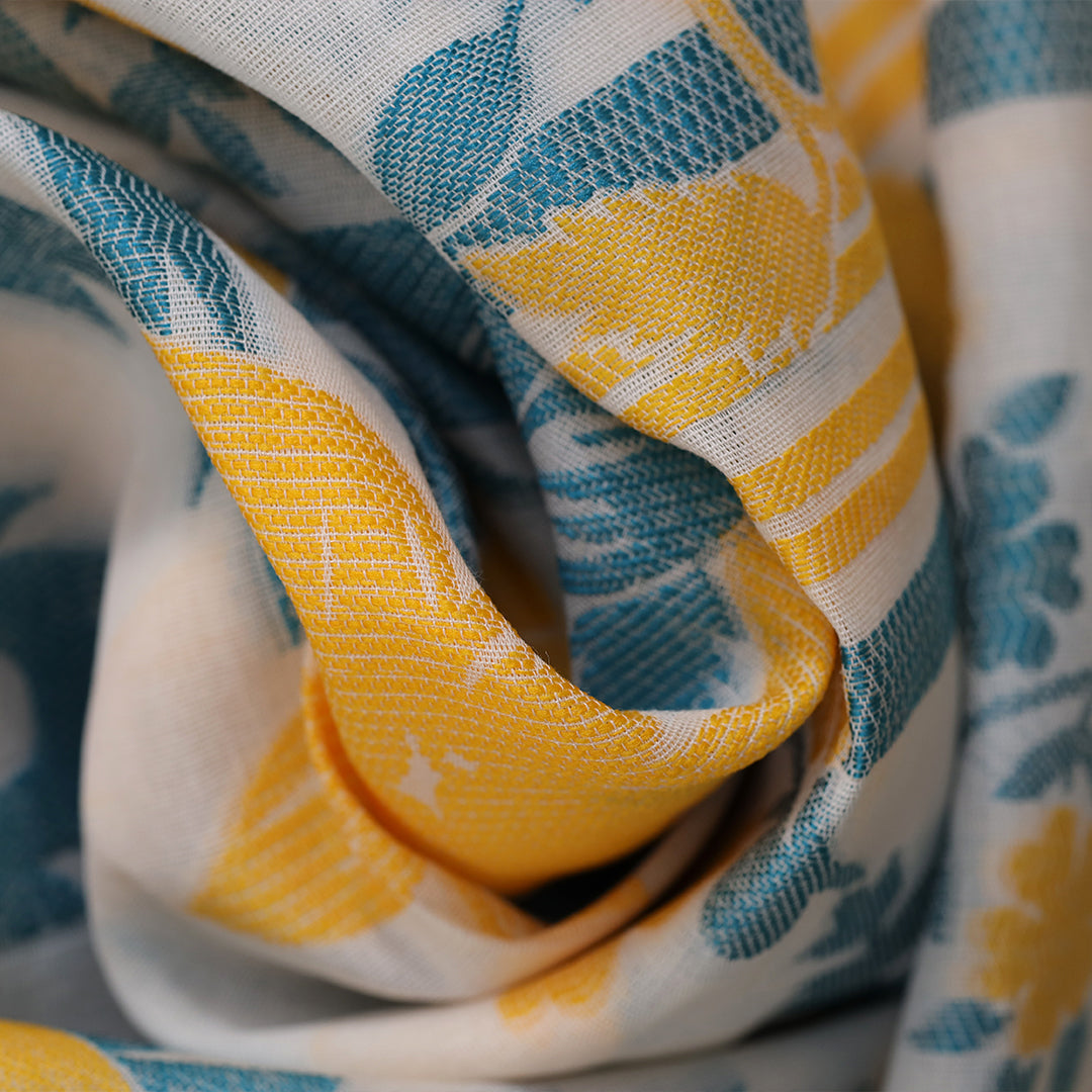 Compose Jacquard Dupatta Greige Fabric – JQ 11514