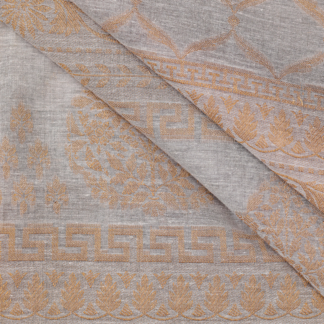 Banarasi Jacquard Dupatta Greige Fabric