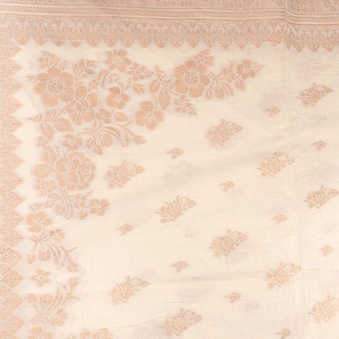 Compose Jacquard Dupatta Greige Fabric - JQ 10797