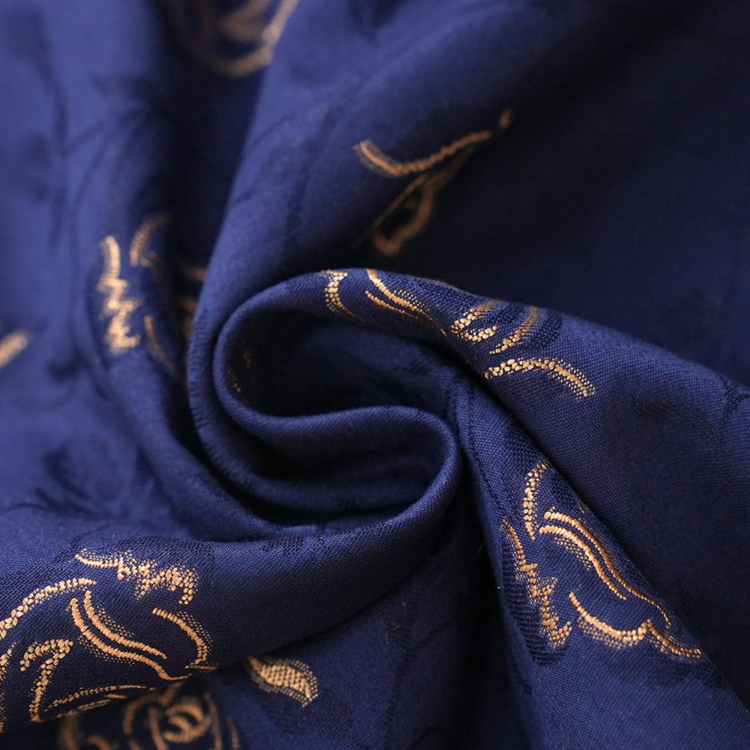 P16-25167-04A – Navy Blue Cotton Jacquard Shirt & Trouser Fabric