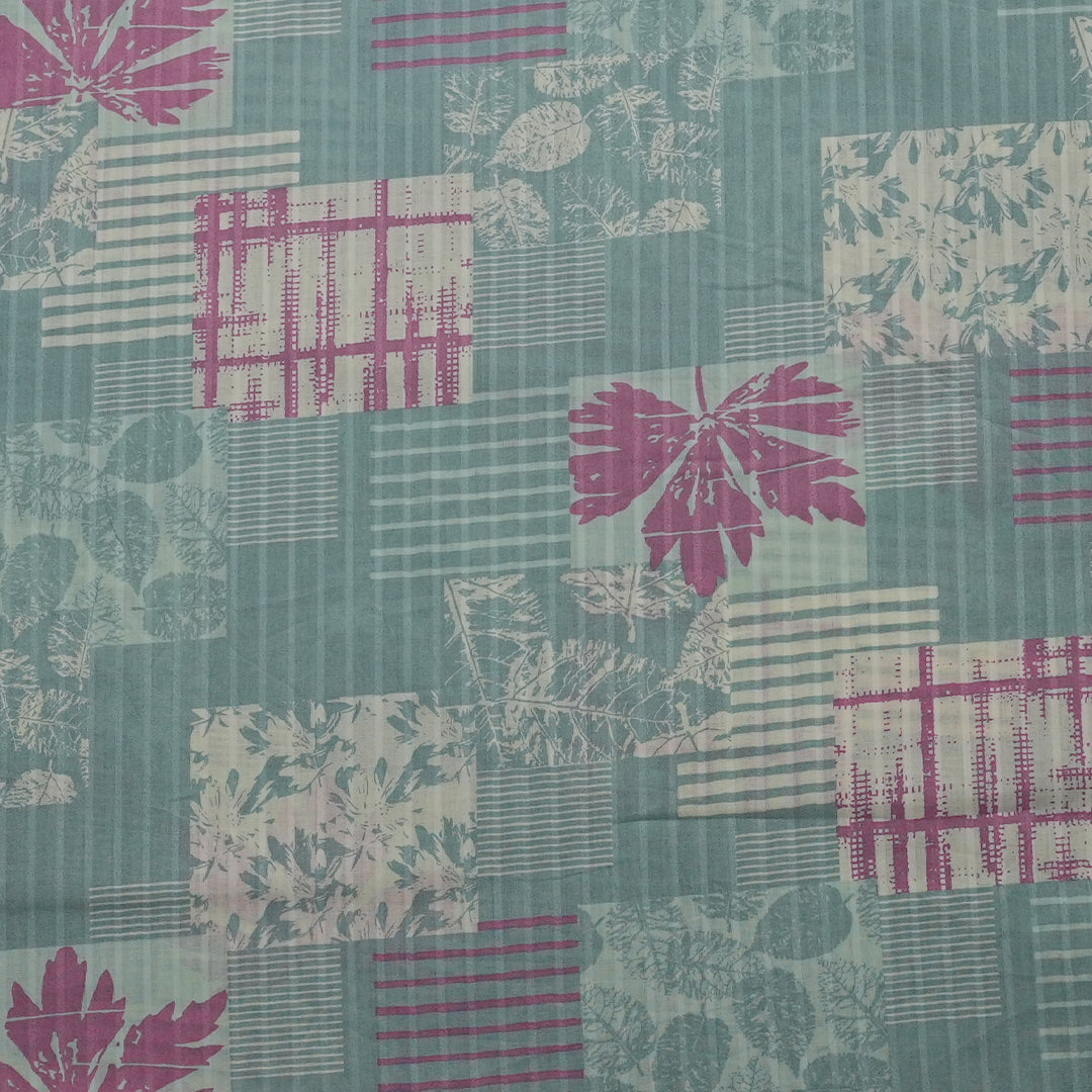 P16-25189-01B – Mint Green Printed Lawn Fabric