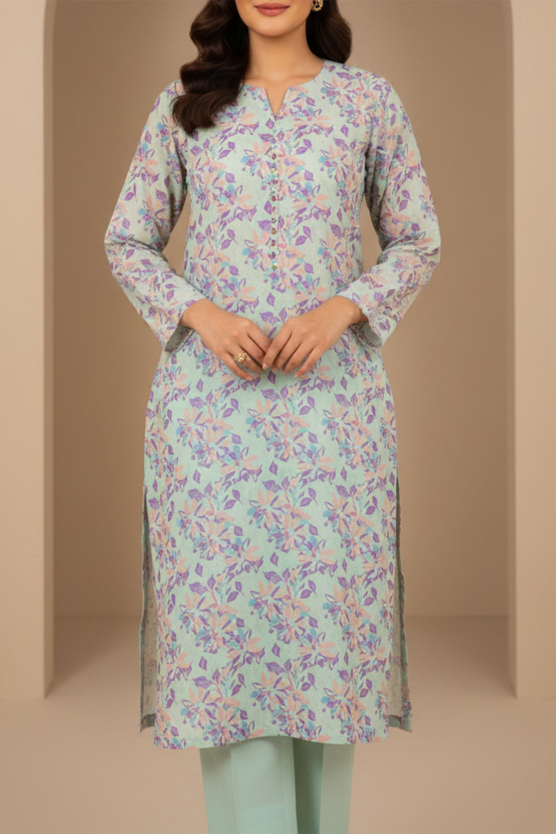 P16-25189-02B – Multi Printed Lawn Shirt & Trouser Fabric
