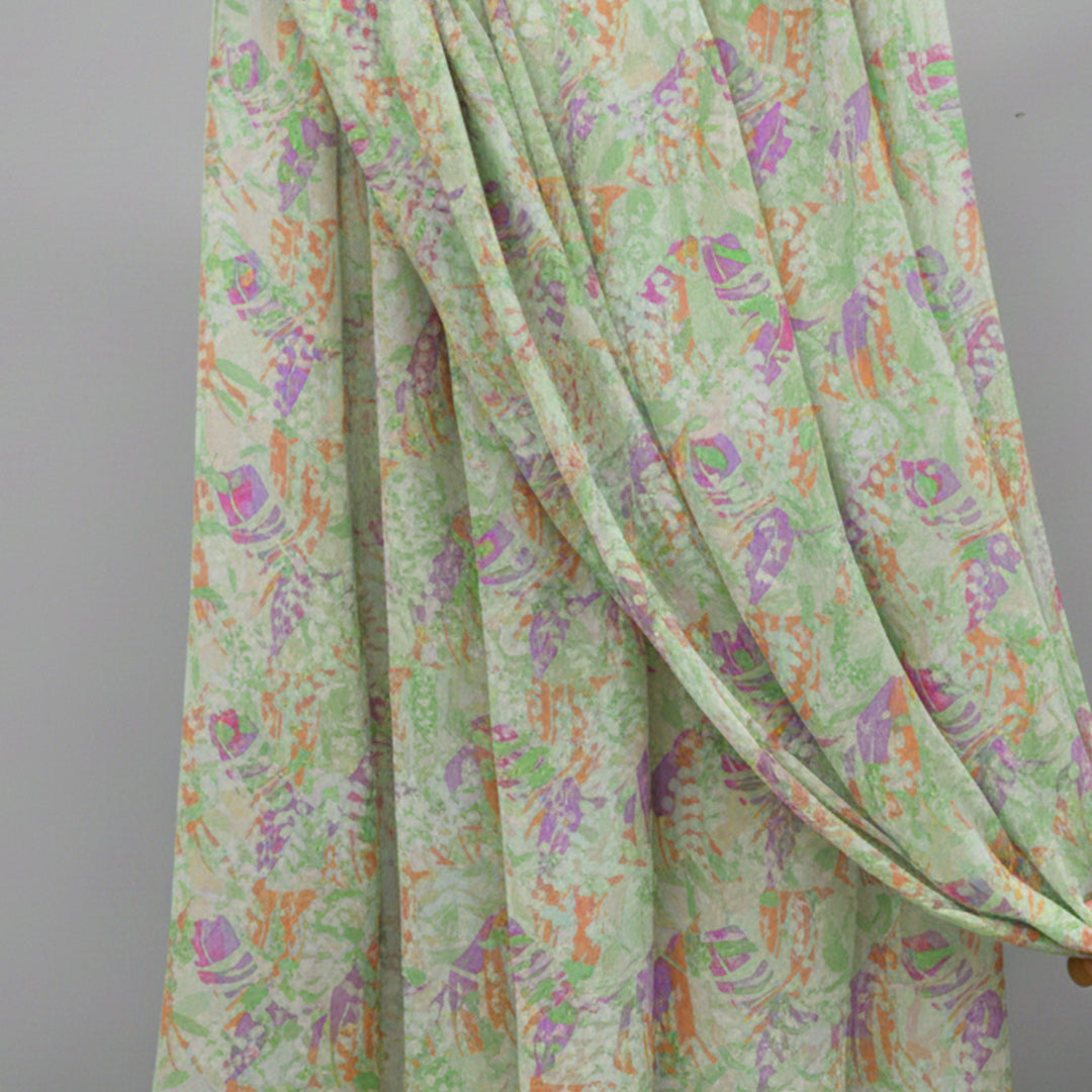 P16-25189-03B – Light Green Printed Lawn Shirt & Trouser Fabric