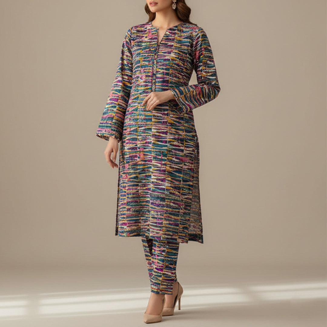 P16-25189-05A – Multi Printed Lawn Shirt Fabric