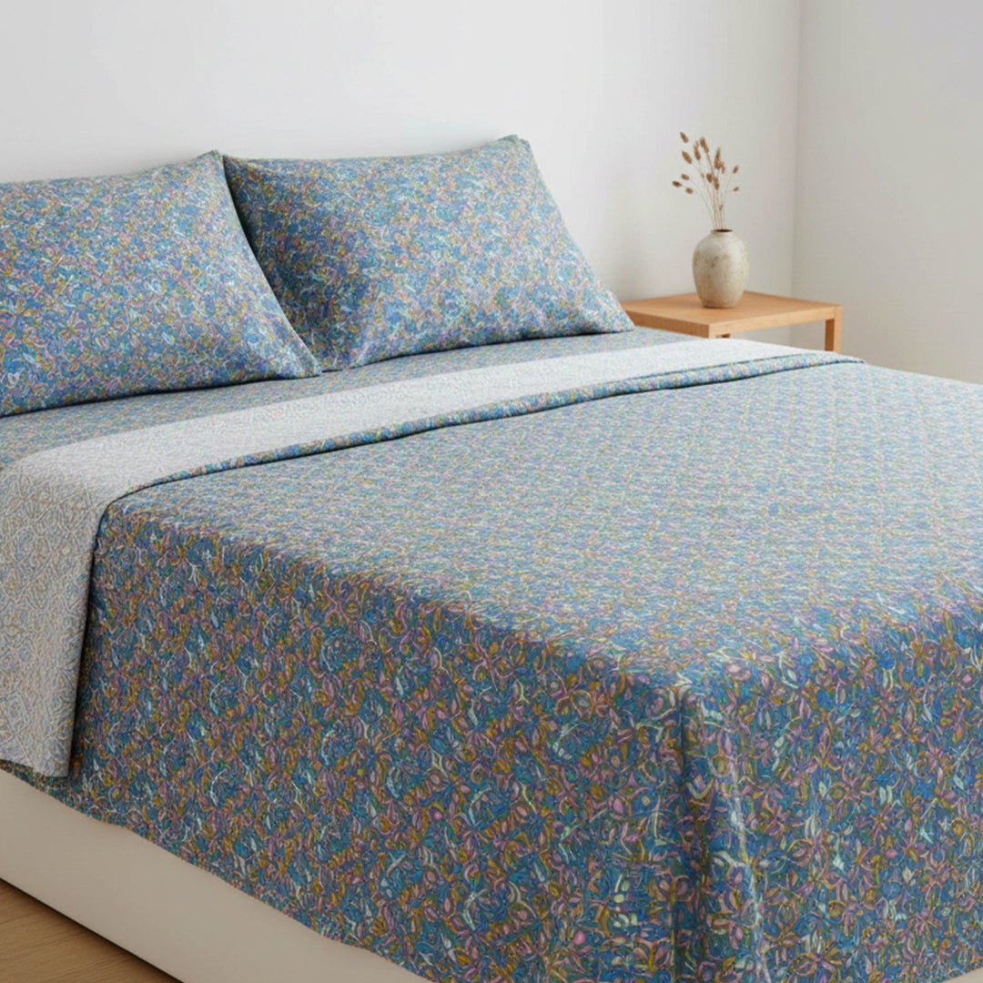 P16-25189-06A – Blue Printed Lawn Shirt Fabric