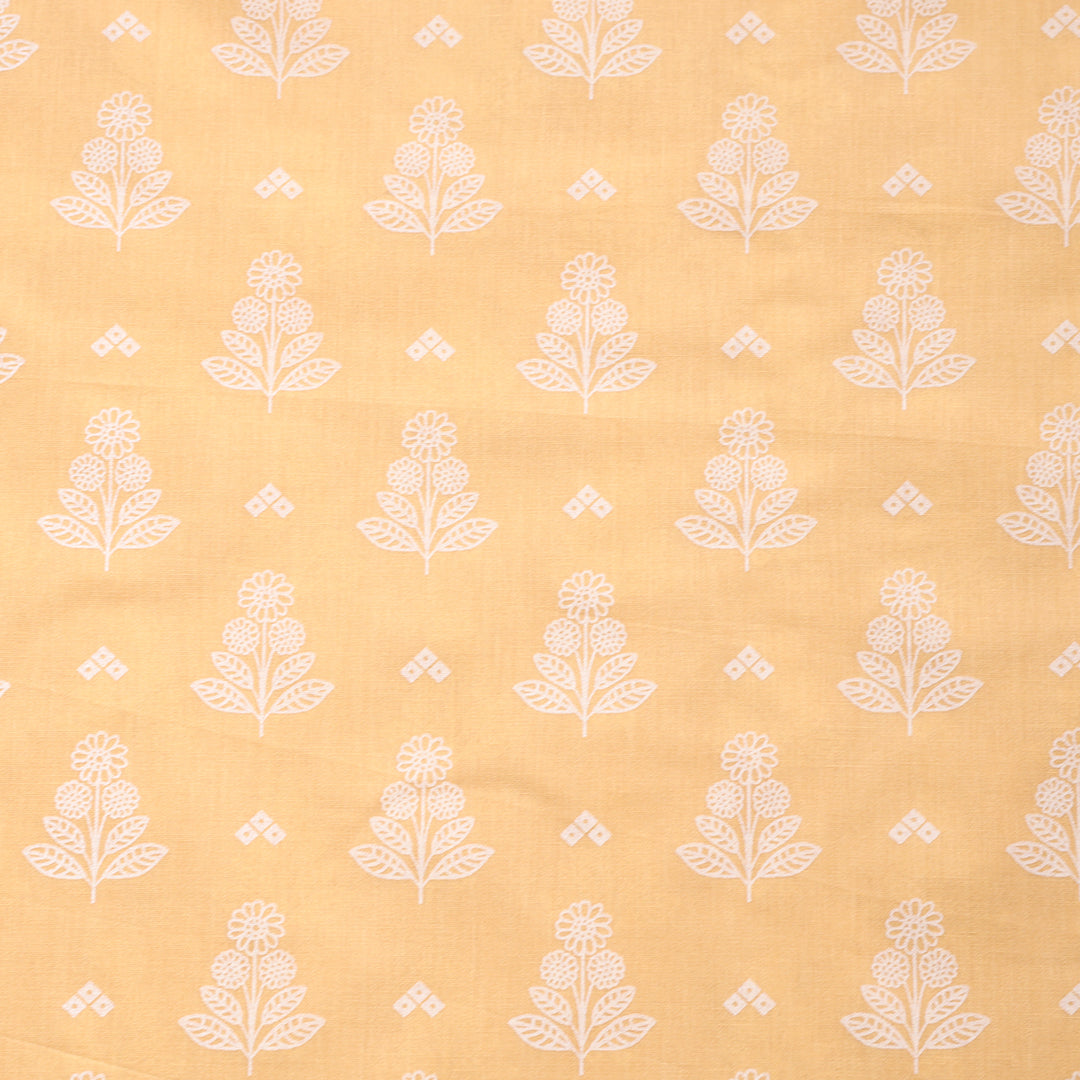 P16-25195-05A – Yellow Printed Lawn Shirt & Trouser Fabric