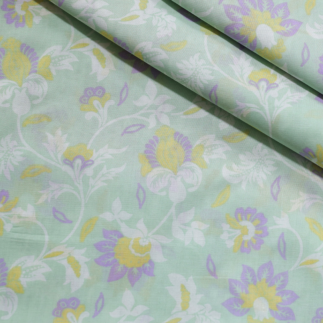 P16-25221-02A – Light Green Printed Lawn Suit Fabric