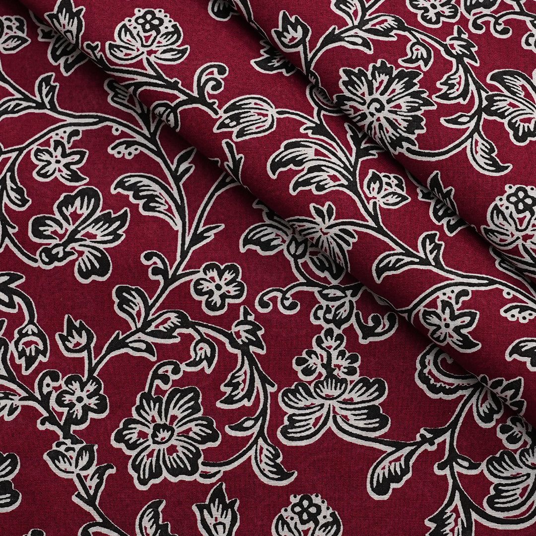 P16-25221-05B – Maroon Printed Lawn Suit Fabric