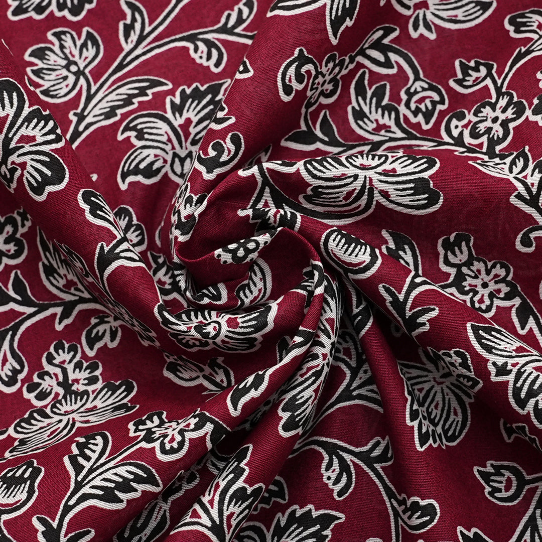 P16-25221-05B – Maroon Printed Lawn Suit Fabric