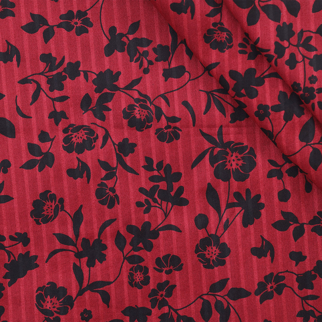 P16-25237-05A – Maroon Printed Lawn Shirt Fabric