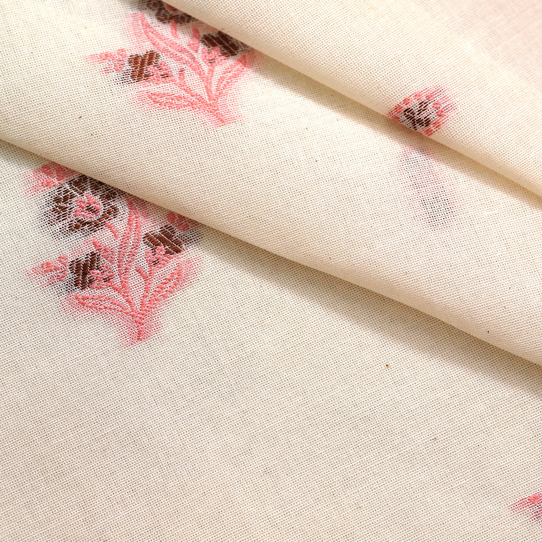 Allover Jacquard Greige Fabric – JQ 12663