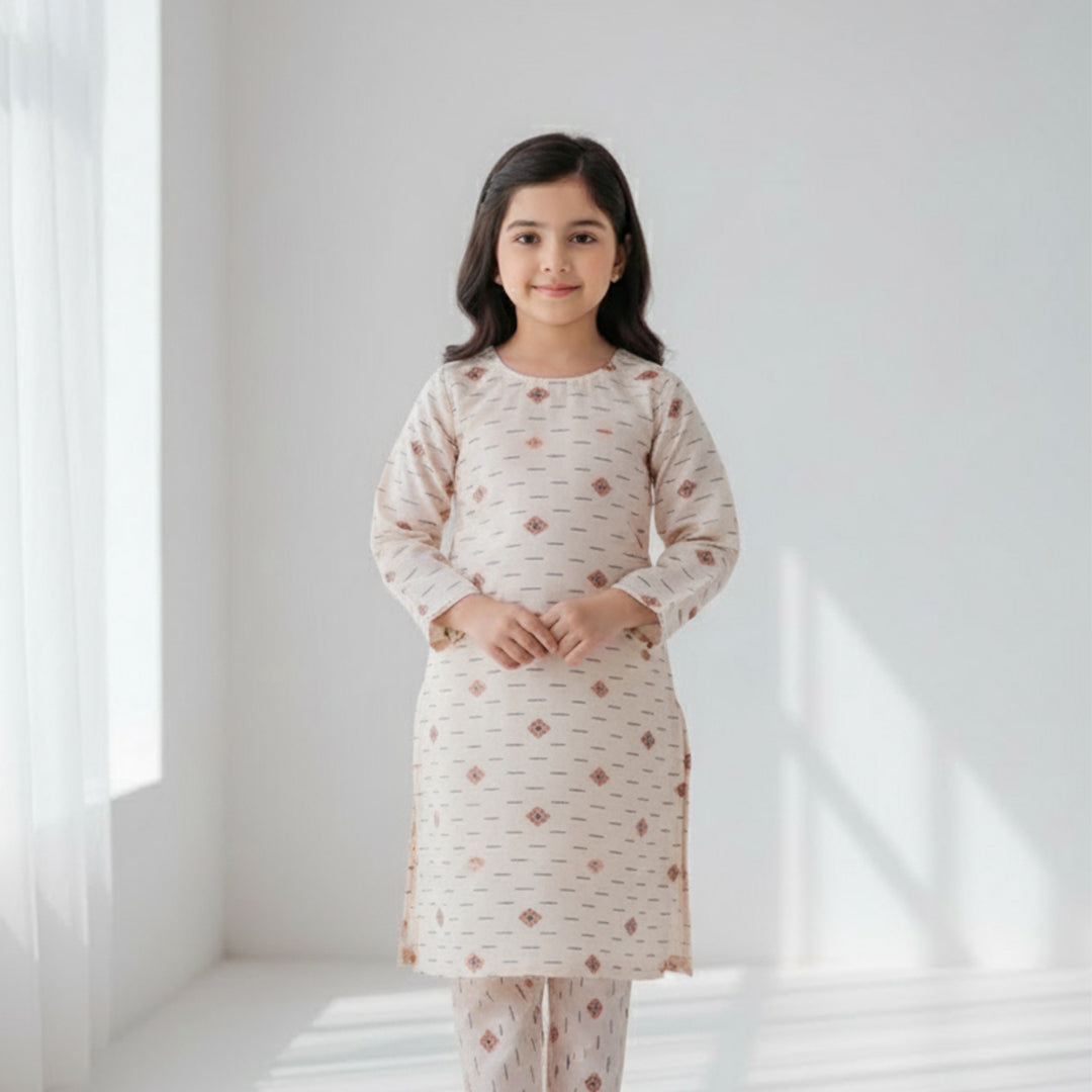 Allover Jacquard Greige Fabric – JQ 13145