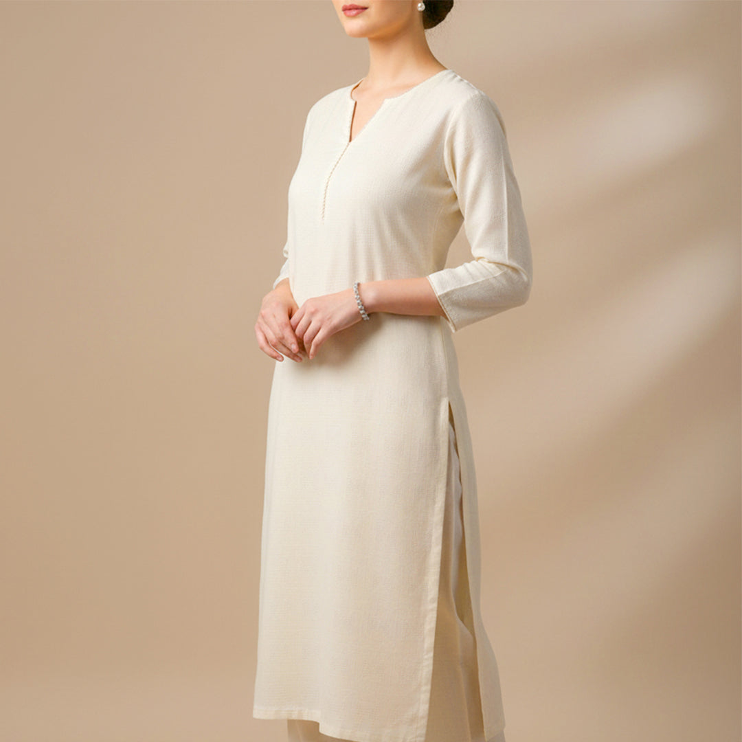 Cotton Self Jacquard Greige Fabric - JQ 12539