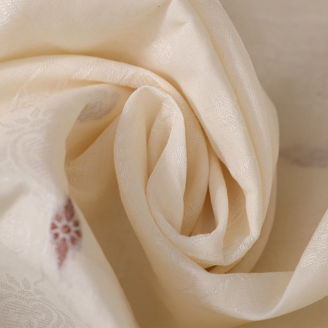 All over Jacquard Greige Fabric - JQ 4867