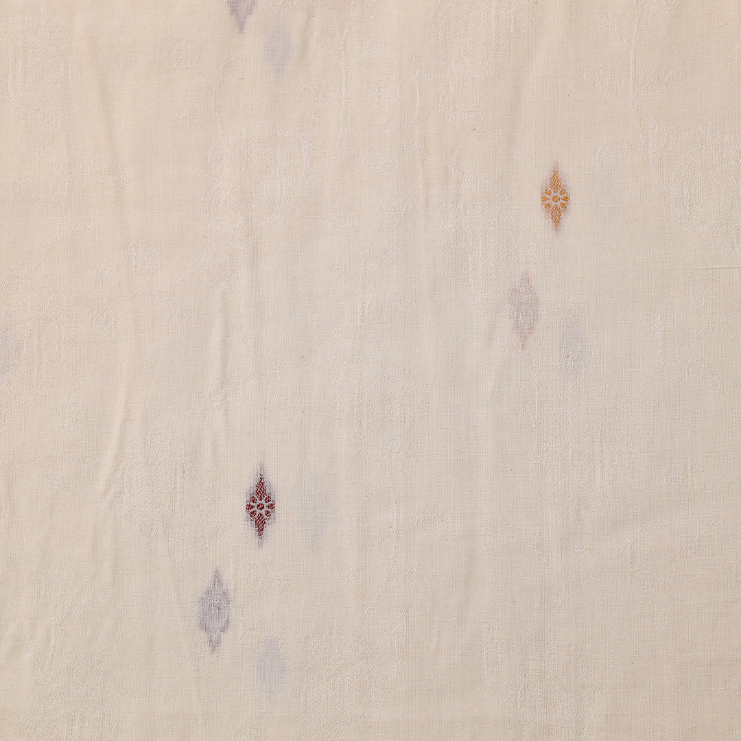 All over Jacquard Greige Fabric - JQ 4867