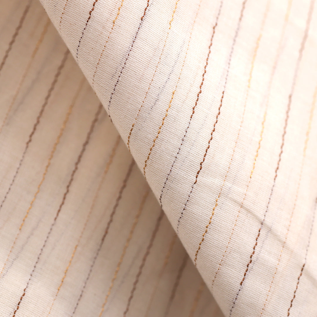 Compose Jacquard Dupatta Greige Fabric - JQ 10020