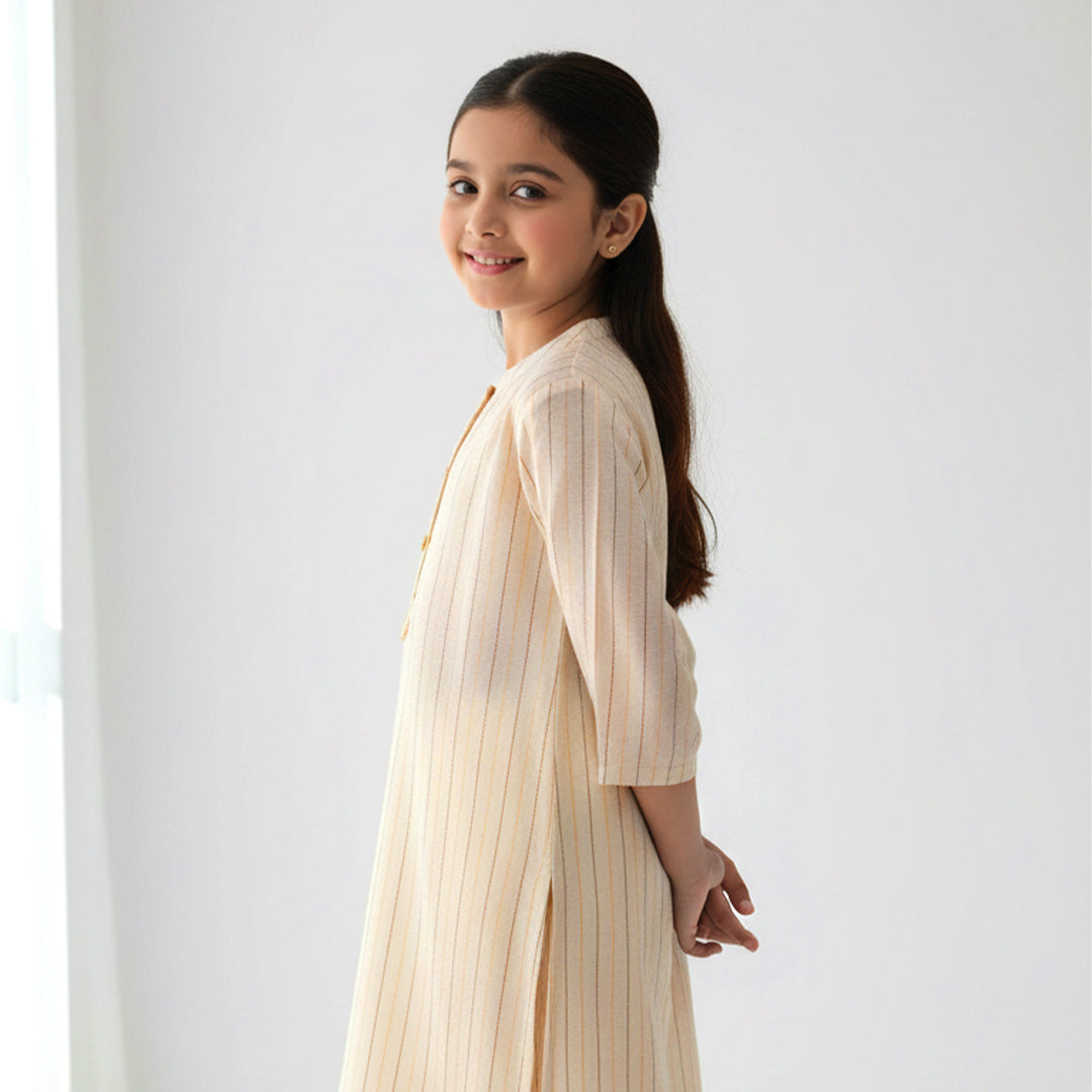 Compose Jacquard Dupatta Greige Fabric - JQ 10020