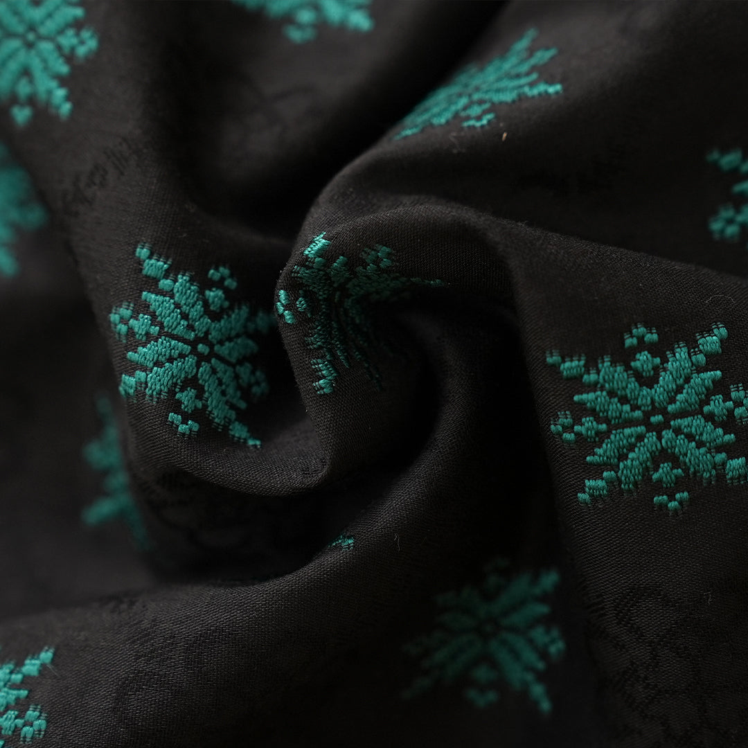 25048-14A – Black Cotton Jacquard Shirt Fabric
