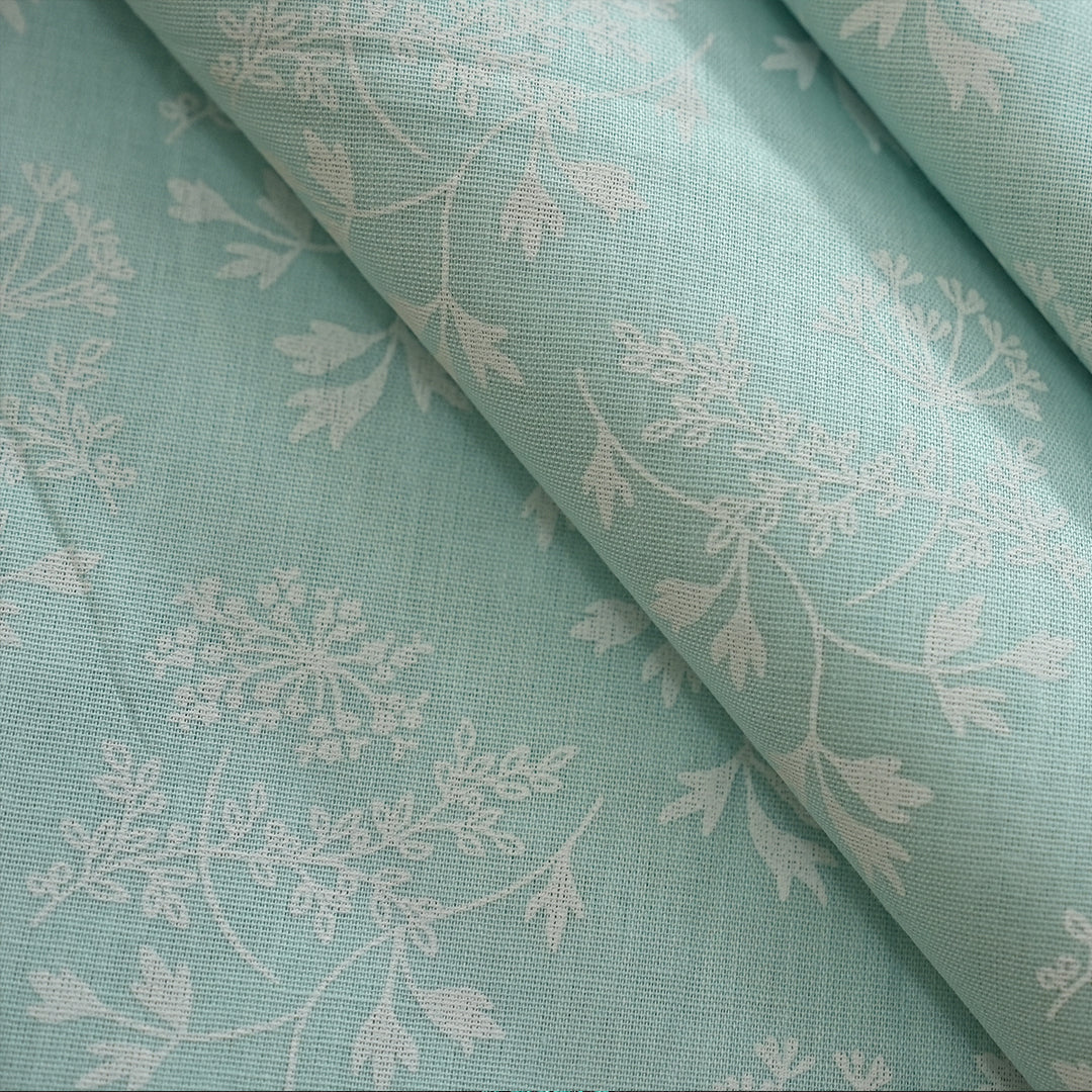 25195-02A – Mint Green Printed Cambic Cotton Shirt Fabric