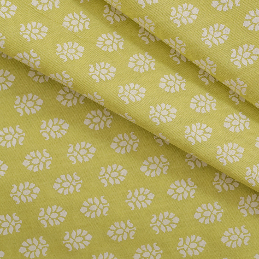 25195-04A – Lemon Printed Cambic Cotton Shirt & Trouser Fabric