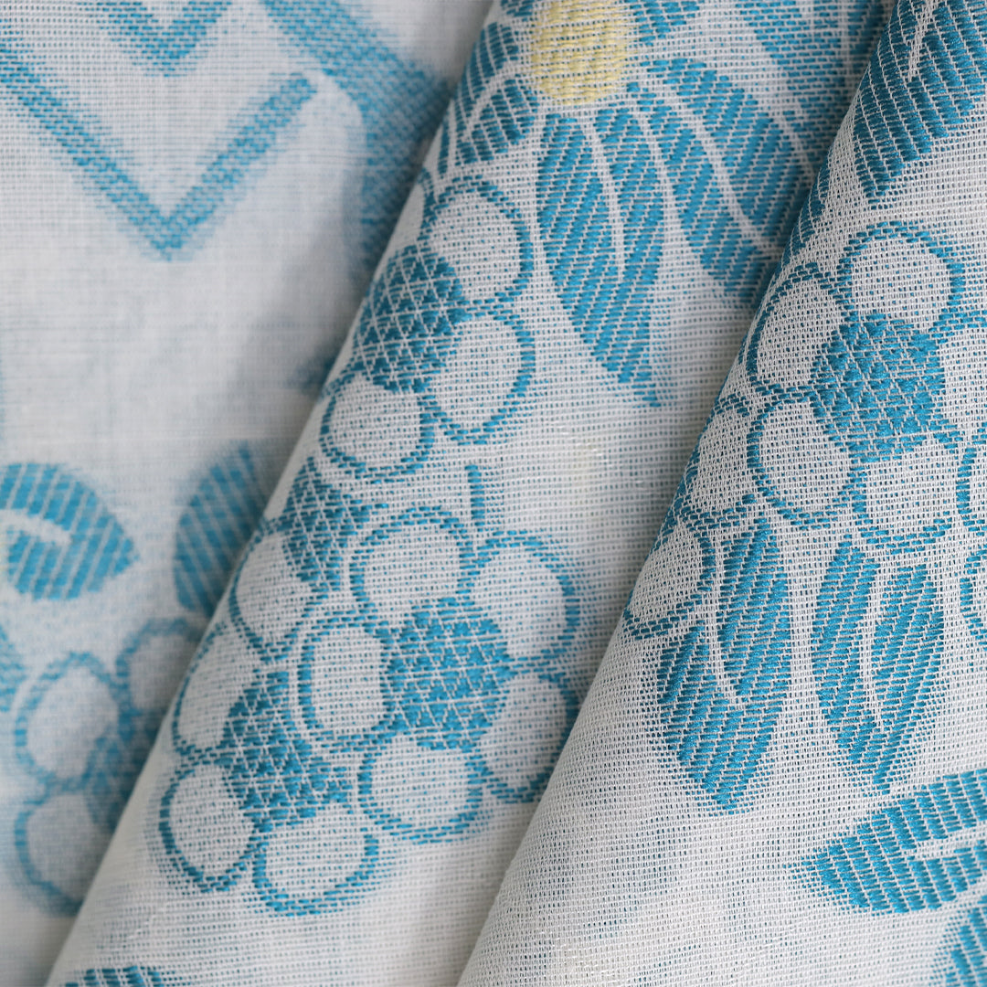 Compose Jacquard Dupatta Greige Fabric - JQ 11602